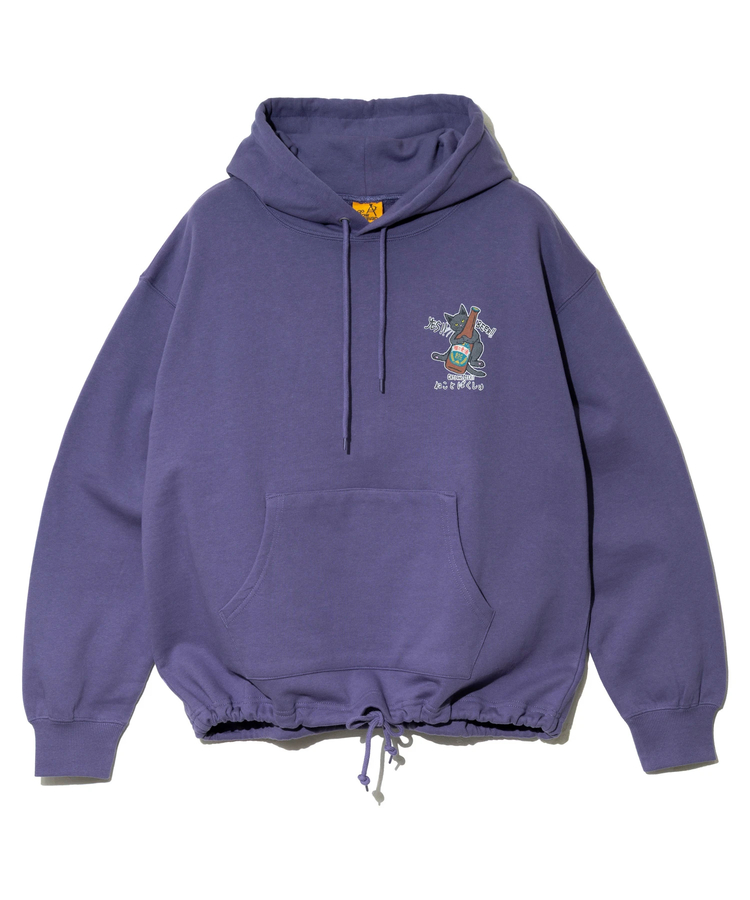 go slow caravan(ゴースローキャラバン) |空紡糸裏毛 猫と麦酒ヘムスピンドル BOX フーディー (MENS/WOMENS)