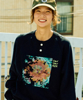 go slow caravan(ゴースローキャラバン) |空紡糸裏毛 スナップヘンリー KONTON FARM (MENS/WOMENS)