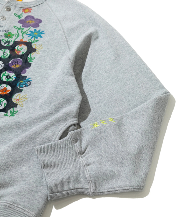 go slow caravan(ゴースローキャラバン) |空紡糸裏毛 スナップヘンリー KONTON FARM (MENS/WOMENS)