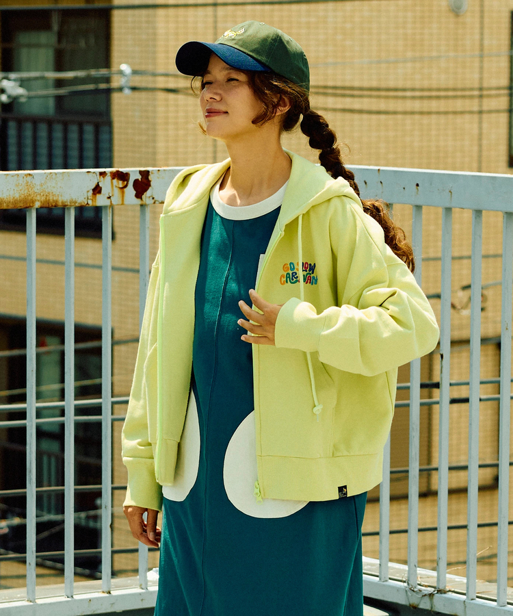 go slow caravan(ゴースローキャラバン) |空紡糸裏毛 ZIP パーカー (WOMENS)