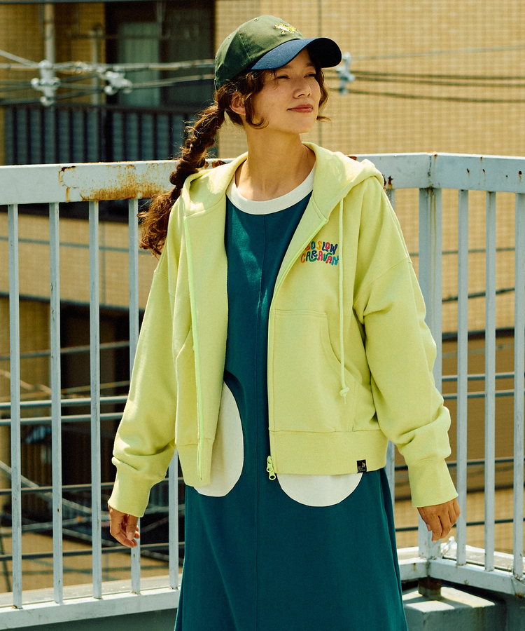 go slow caravan(ゴースローキャラバン) |空紡糸裏毛 ZIP パーカー (WOMENS)