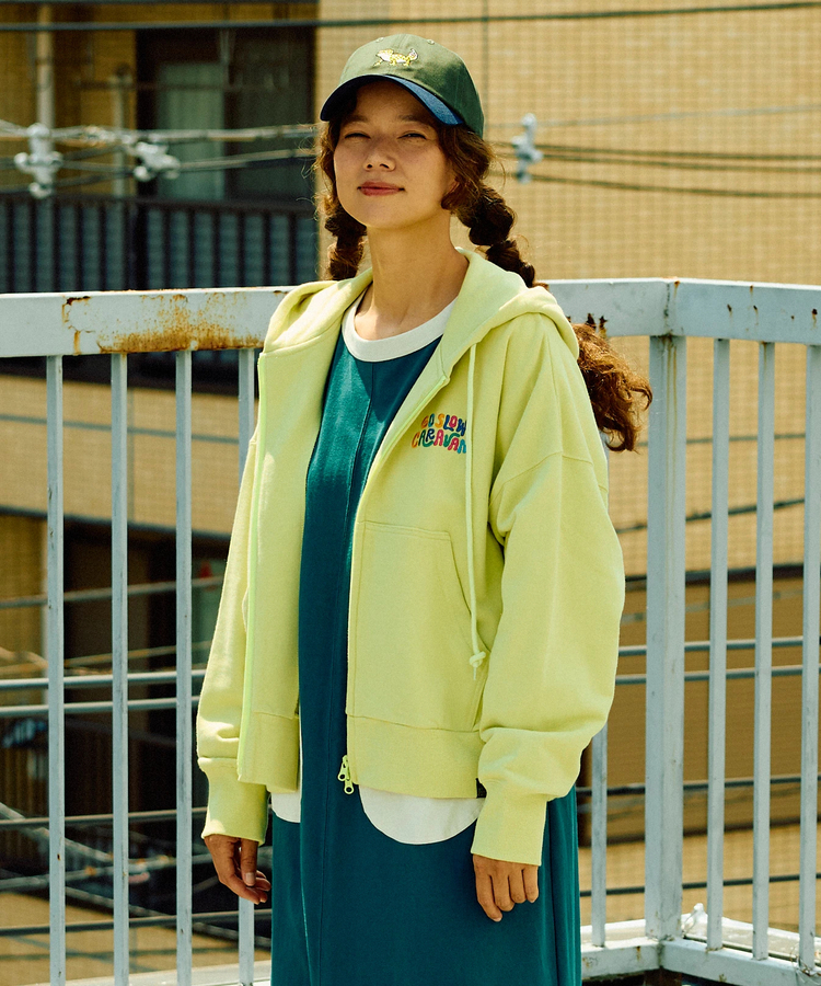go slow caravan(ゴースローキャラバン) |空紡糸裏毛 ZIP パーカー (WOMENS)