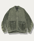 go slow caravan(ゴースローキャラバン) |MIX FAB スウェットZIPルーズブルゾン ケミカル HARD WASH (MENS)