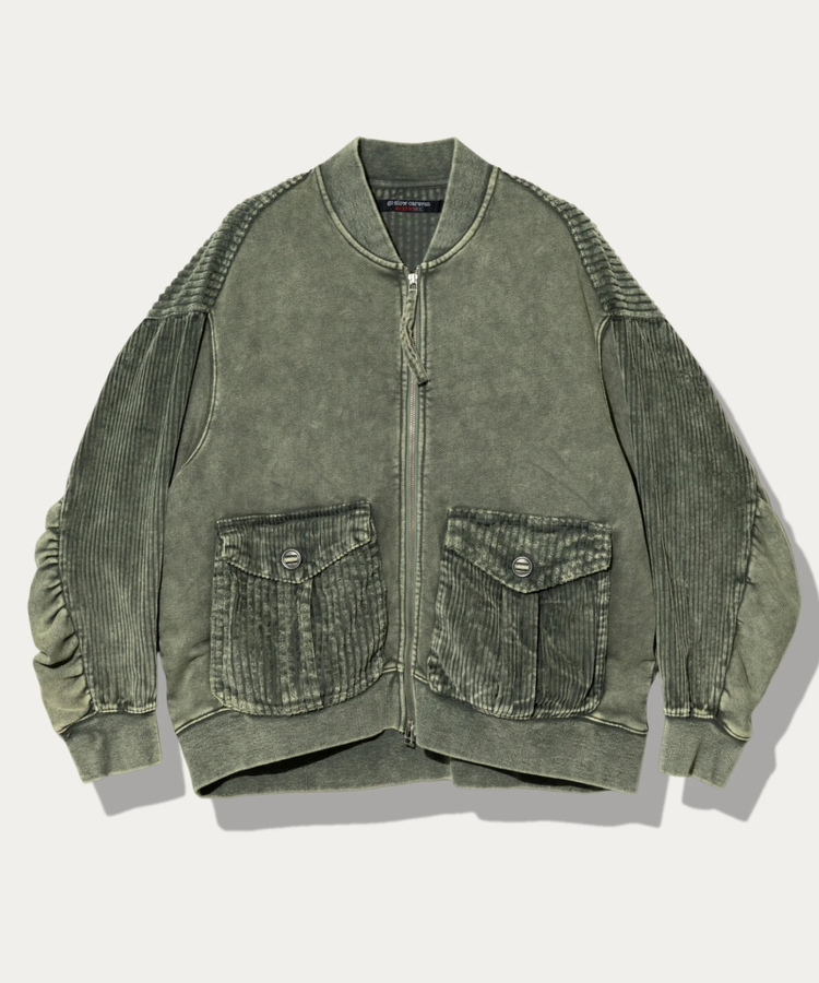 go slow caravan(ゴースローキャラバン) |MIX FAB スウェットZIPルーズブルゾン ケミカル HARD WASH (MENS)