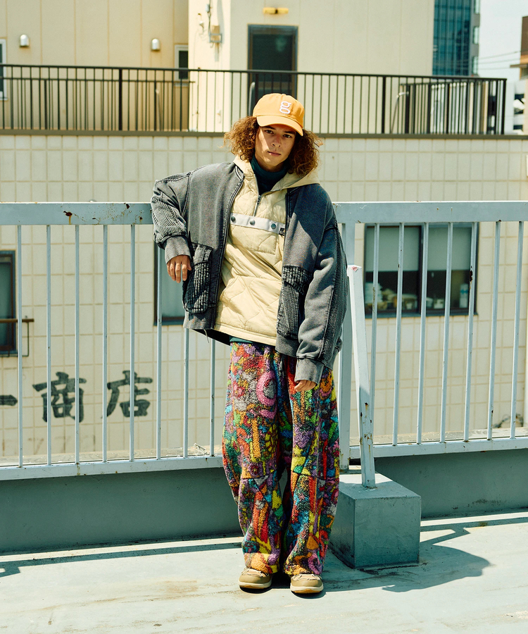 go slow caravan(ゴースローキャラバン) |MIX FAB スウェットZIPルーズブルゾン ケミカル HARD WASH (MENS)