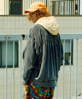go slow caravan(ゴースローキャラバン) |MIX FAB スウェットZIPルーズブルゾン ケミカル HARD WASH (MENS)