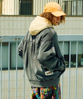 go slow caravan(ゴースローキャラバン) |MIX FAB スウェットZIPルーズブルゾン ケミカル HARD WASH (MENS)