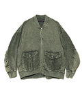 go slow caravan(ゴースローキャラバン) |MIX FAB スウェットZIPルーズブルゾン ケミカル HARD WASH (MENS)