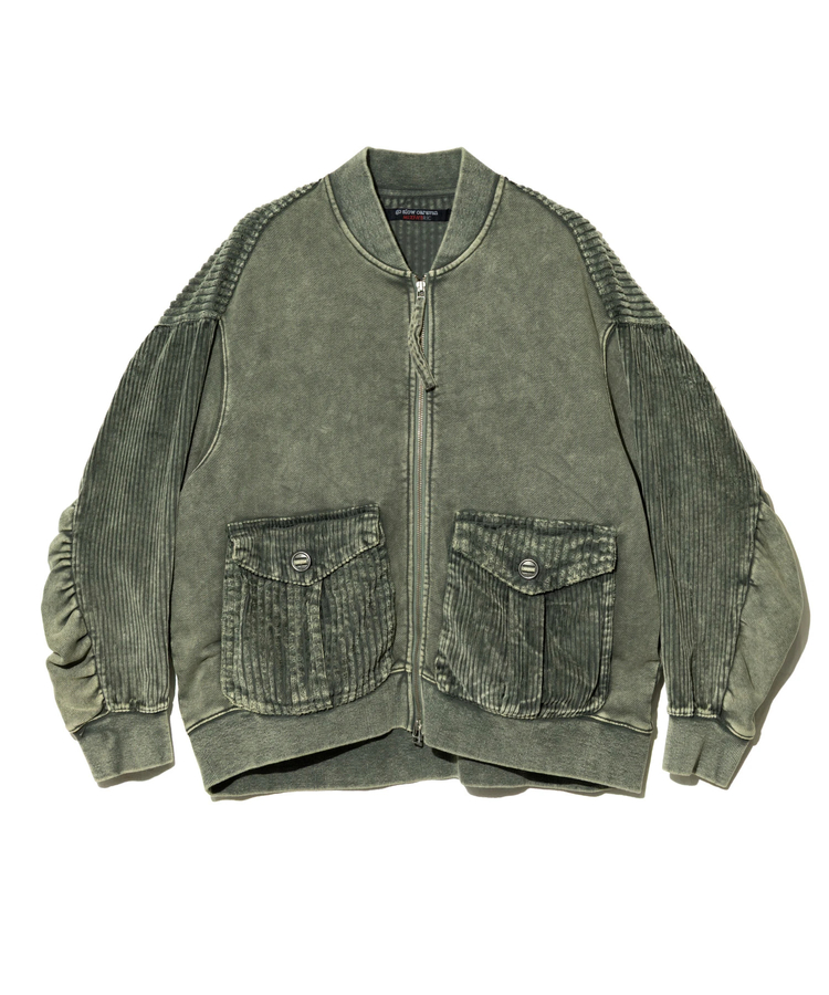 go slow caravan(ゴースローキャラバン) |MIX FAB スウェットZIPルーズブルゾン ケミカル HARD WASH (MENS)