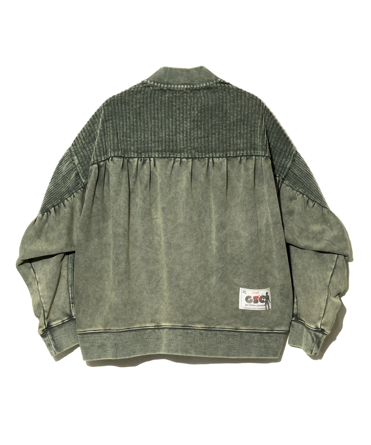 go slow caravan(ゴースローキャラバン) |MIX FAB スウェットZIPルーズブルゾン ケミカル HARD WASH (MENS)
