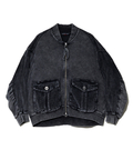 go slow caravan(ゴースローキャラバン) |MIX FAB スウェットZIPルーズブルゾン ケミカル HARD WASH (MENS)