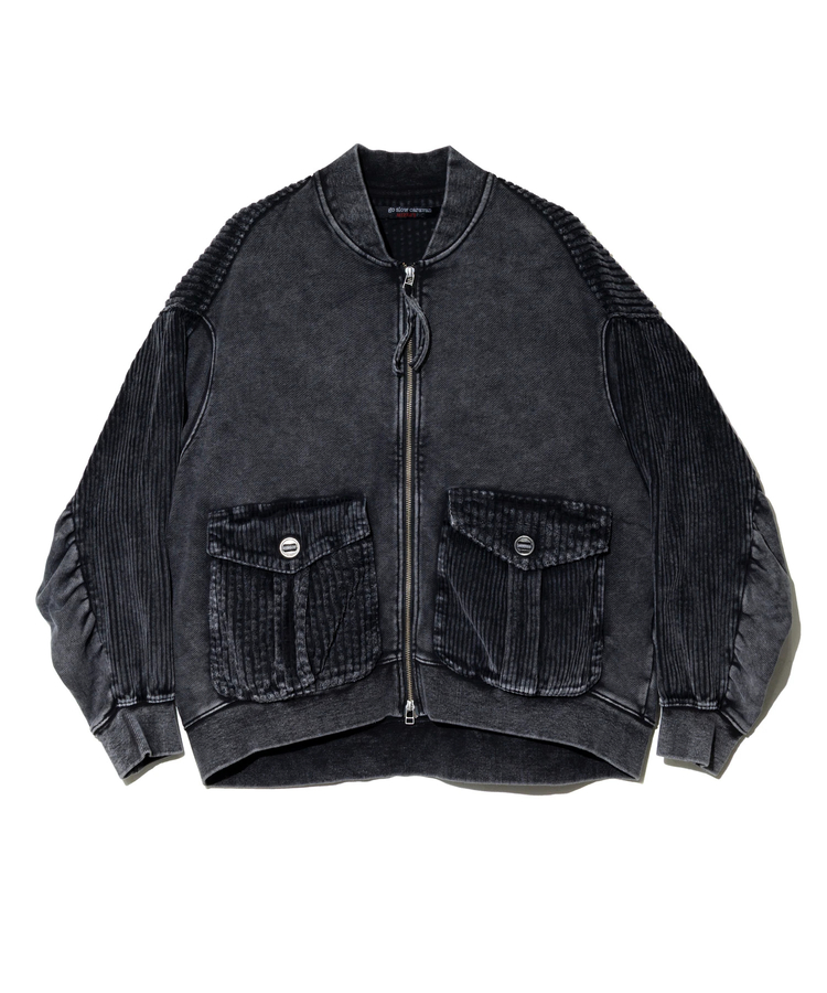 go slow caravan(ゴースローキャラバン) |MIX FAB スウェットZIPルーズブルゾン ケミカル HARD WASH (MENS)