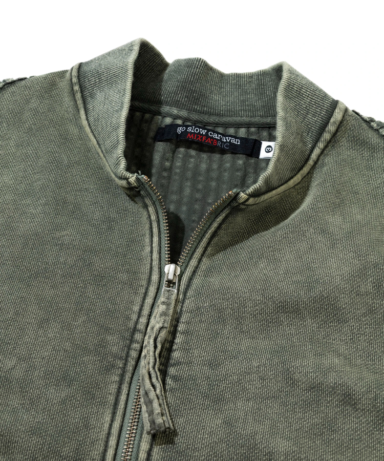 go slow caravan(ゴースローキャラバン) |MIX FAB スウェットZIPルーズブルゾン ケミカル HARD WASH (MENS)