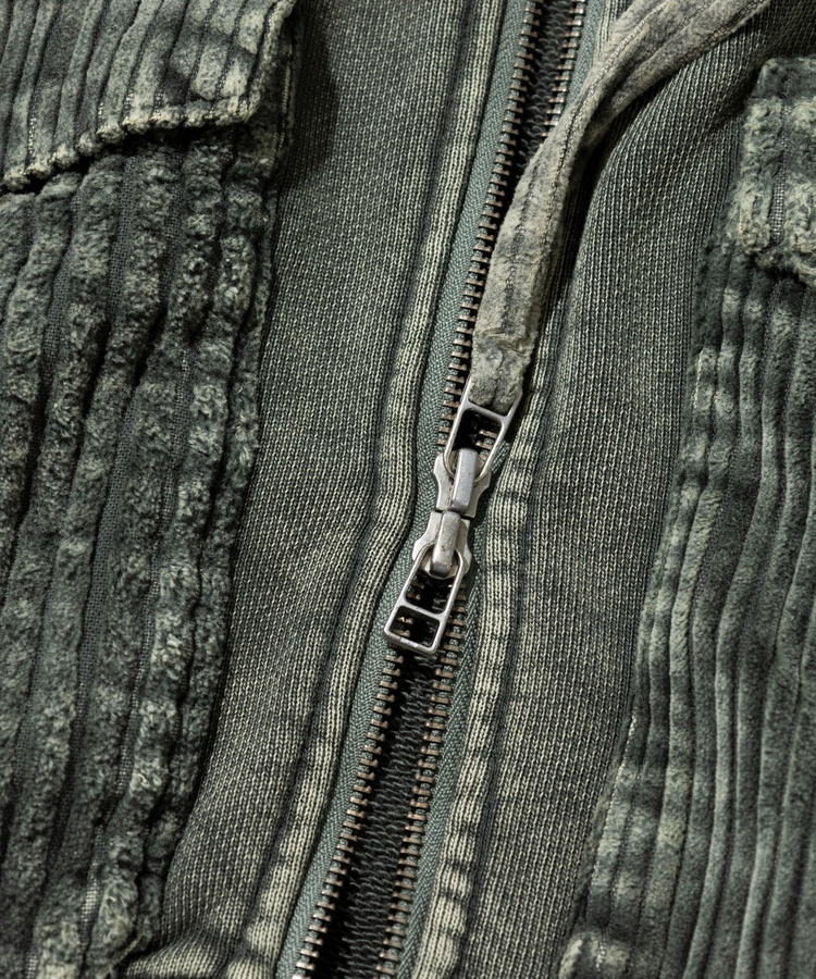 go slow caravan(ゴースローキャラバン) |MIX FAB スウェットZIPルーズブルゾン ケミカル HARD WASH (MENS)
