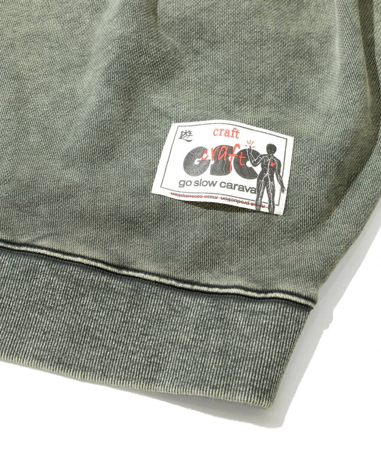 go slow caravan(ゴースローキャラバン) |MIX FAB スウェットZIPルーズブルゾン ケミカル HARD WASH (MENS)