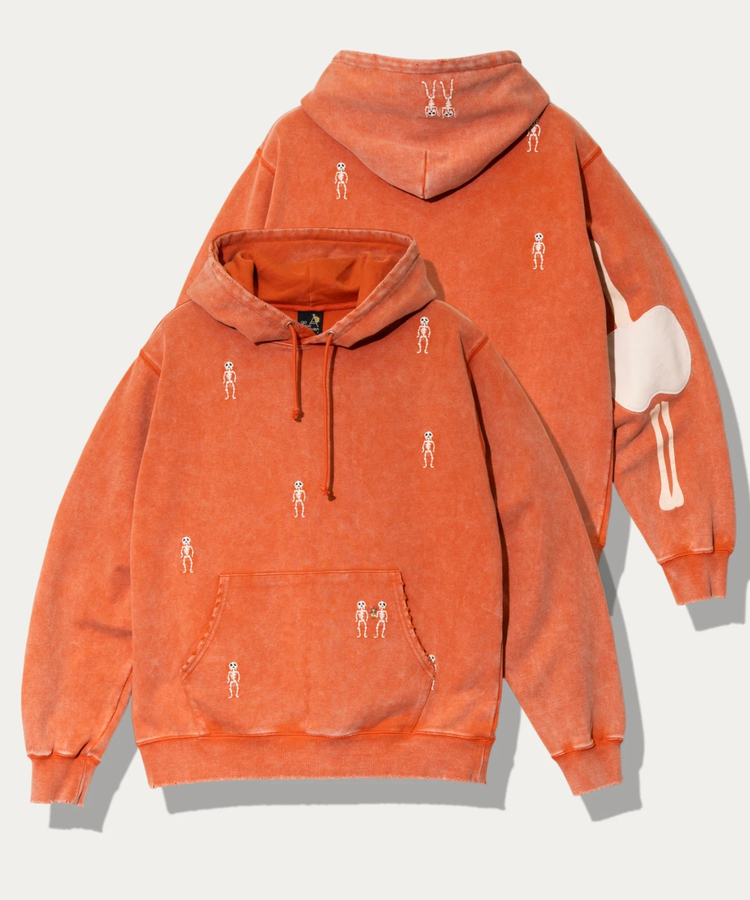 go slow caravan(ゴースローキャラバン) |ほねほね ちょいボロスウェットフーディー (MENS)