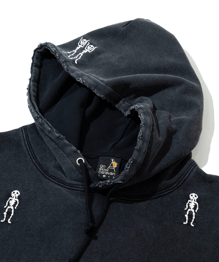 go slow caravan(ゴースローキャラバン) |ほねほね ちょいボロスウェットフーディー (MENS)