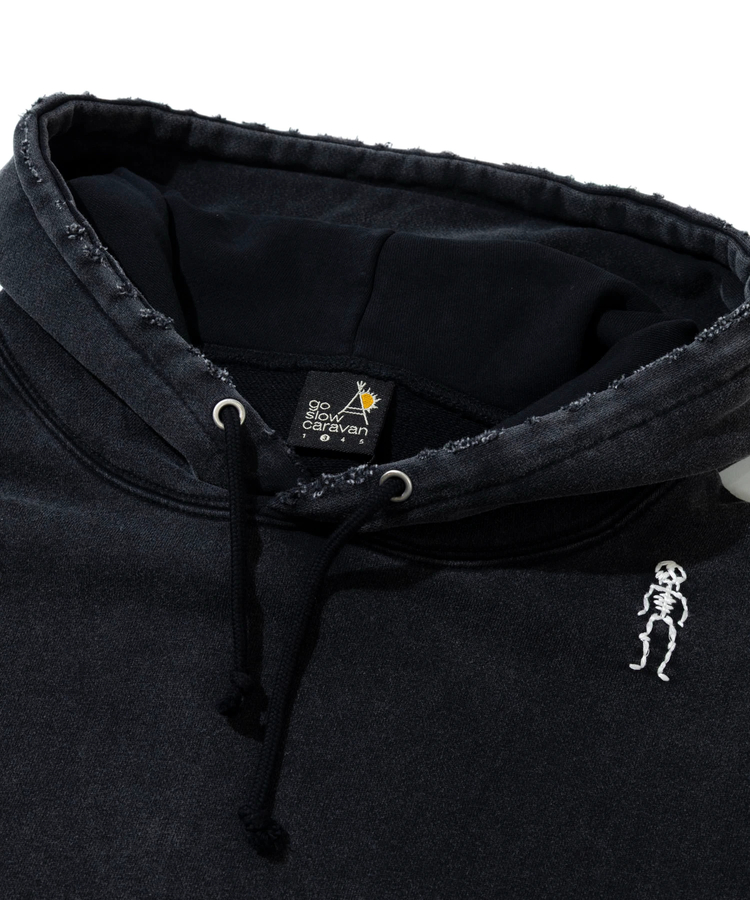 go slow caravan(ゴースローキャラバン) |ほねほね ちょいボロスウェットフーディー (MENS)