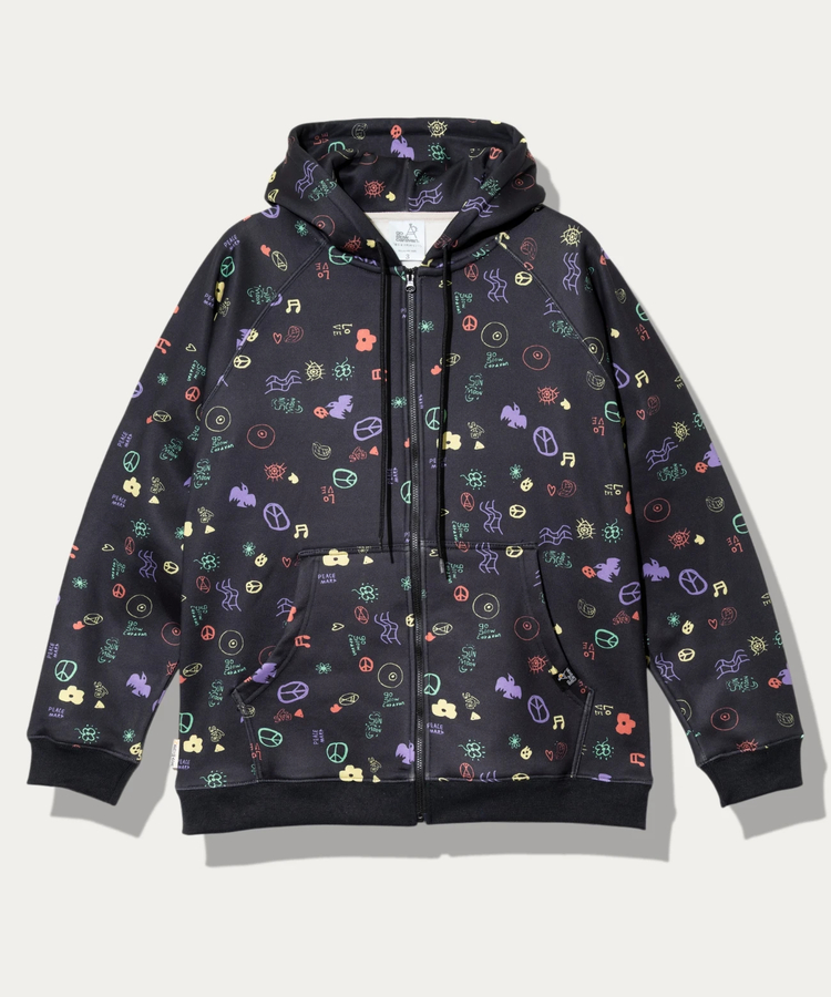 go slow caravan(ゴースローキャラバン) |寝るまで気持ちいい総柄ZIPフーディー (MENS)