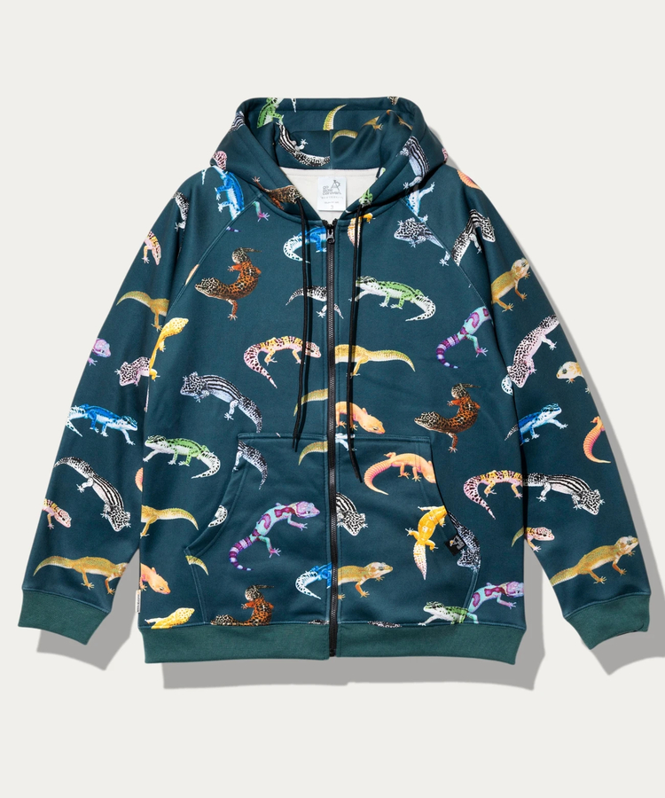 go slow caravan(ゴースローキャラバン) |寝るまで気持ちいい総柄ZIPフーディー (MENS)
