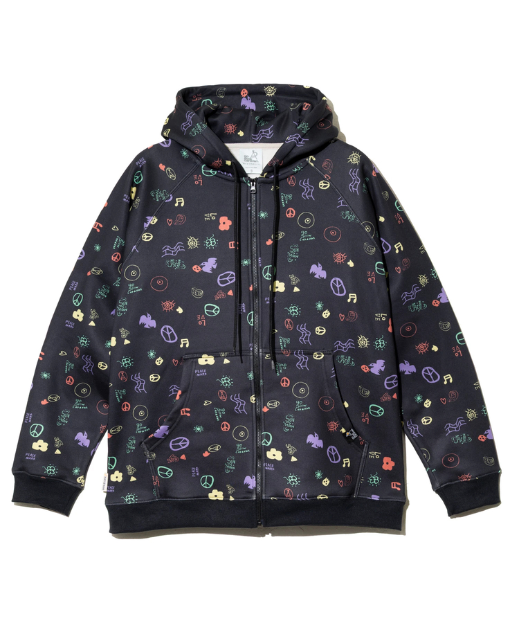 go slow caravan(ゴースローキャラバン) |寝るまで気持ちいい総柄ZIPフーディー (MENS)