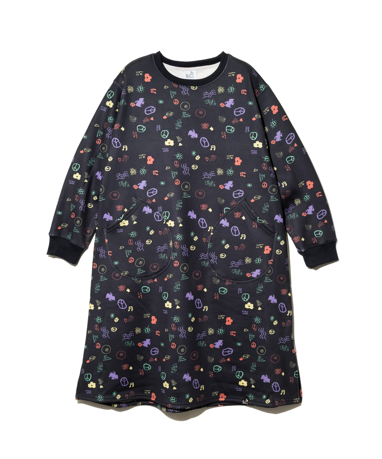 go slow caravan(ゴースローキャラバン) |寝るまで気持ちいい総柄ワンピース (WOMENS)