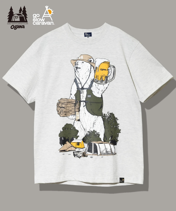 go slow caravan(ゴースローキャラバン) |ogawa×gsc キャンパークマ S/S TEE (MENS)