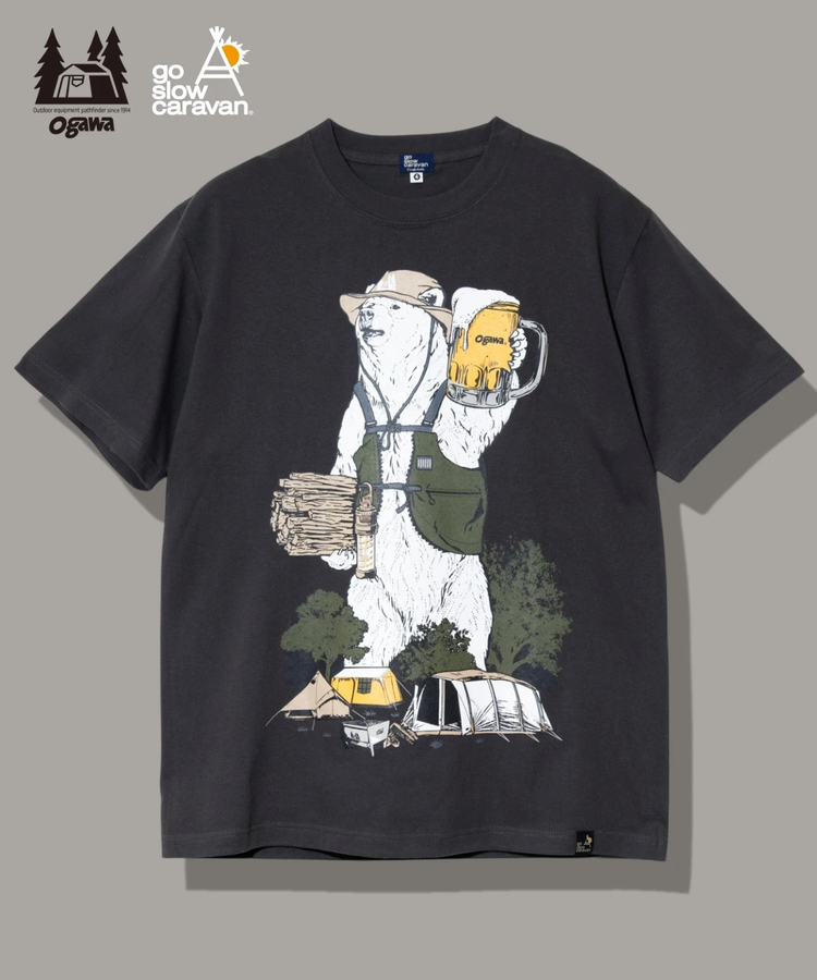 go slow caravan(ゴースローキャラバン) |ogawa×gsc キャンパークマ S/S TEE (MENS)