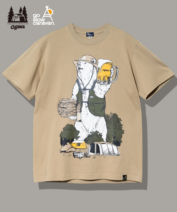 go slow caravan(ゴースローキャラバン) |ogawa×gsc キャンパークマ S/S TEE (MENS)