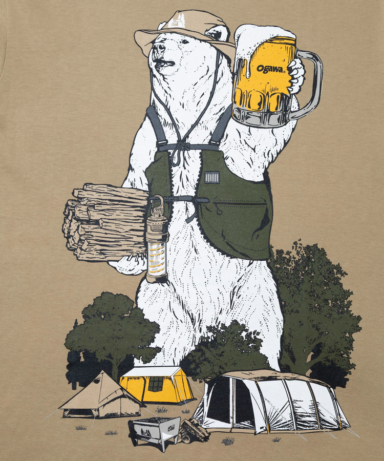 go slow caravan(ゴースローキャラバン) |ogawa×gsc キャンパークマ S/S TEE (MENS)