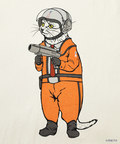 go slow caravan(ゴースローキャラバン) |【ウルトラマン×go slow caravan】USA/C 隊員猫ロングスリーブTEE (MENS)