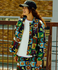 go slow caravan(ゴースローキャラバン) |オリジナル総柄PtミドルシャツJK (WOMENS)