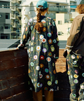 go slow caravan(ゴースローキャラバン) |オリジナル総柄Ptノーカラーロングシャツワンピース (WOMENS)