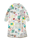 go slow caravan(ゴースローキャラバン) |オリジナル総柄Ptノーカラーロングシャツワンピース (WOMENS)