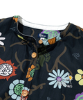 go slow caravan(ゴースローキャラバン) |オリジナル総柄Ptノーカラーロングシャツワンピース (WOMENS)