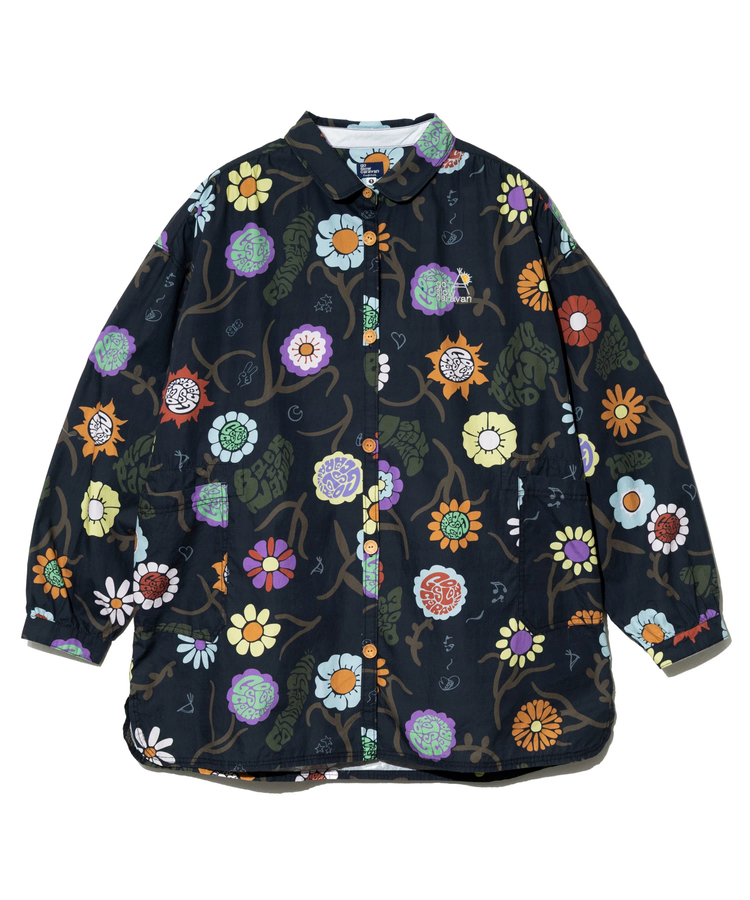 go slow caravan(ゴースローキャラバン) |オリジナル総柄Ptギャザーシャツ (WOMENS)