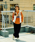 go slow caravan(ゴースローキャラバン) |フェイクメルトン/コーデュロイMIX切替ベスト (WOMENS)