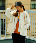 go slow caravan(ゴースローキャラバン) |フェイクメルトン/コーデュロイMIX切替BIGポケットJK (WOMENS)