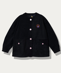 go slow caravan(ゴースローキャラバン) |フェイクメルトン/コーデュロイMIX切替BIGポケットJK (WOMENS)