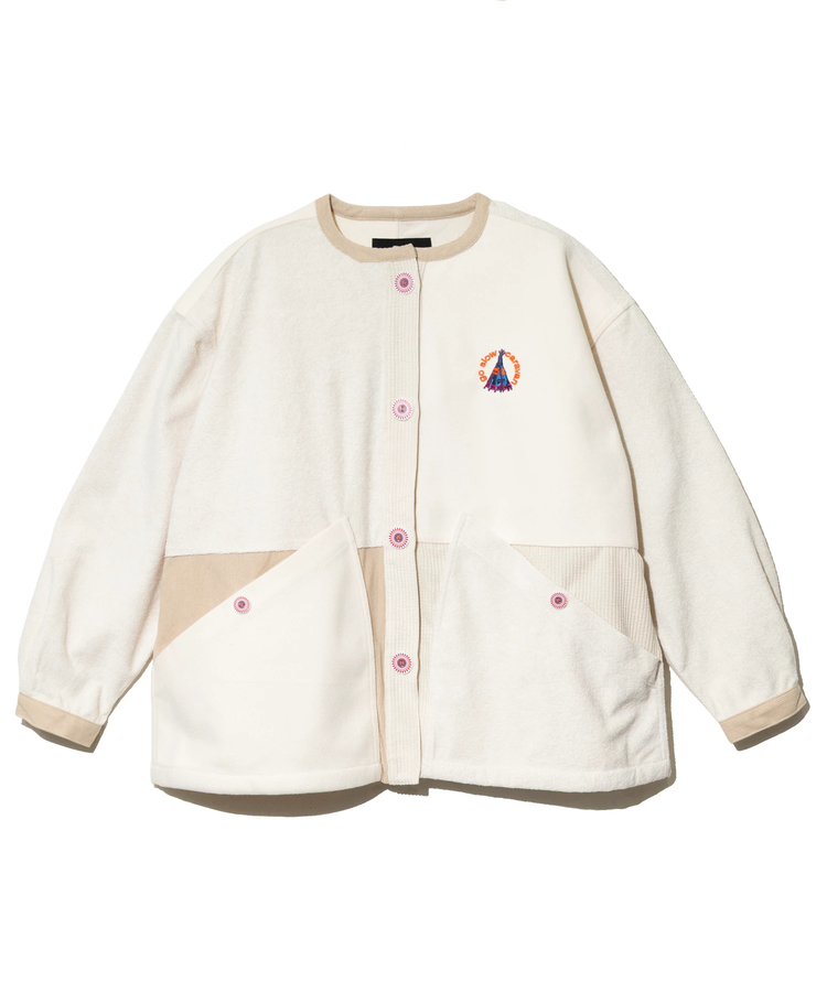go slow caravan(ゴースローキャラバン) |フェイクメルトン/コーデュロイMIX切替BIGポケットJK (WOMENS)