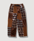go slow caravan(ゴースローキャラバン) |ベロア×フランネルパッチワークパンツ (WOMENS)