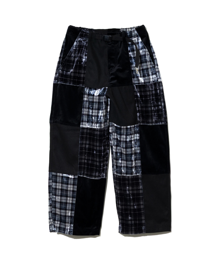 go slow caravan(ゴースローキャラバン) |ベロア×フランネルパッチワークパンツ (WOMENS)