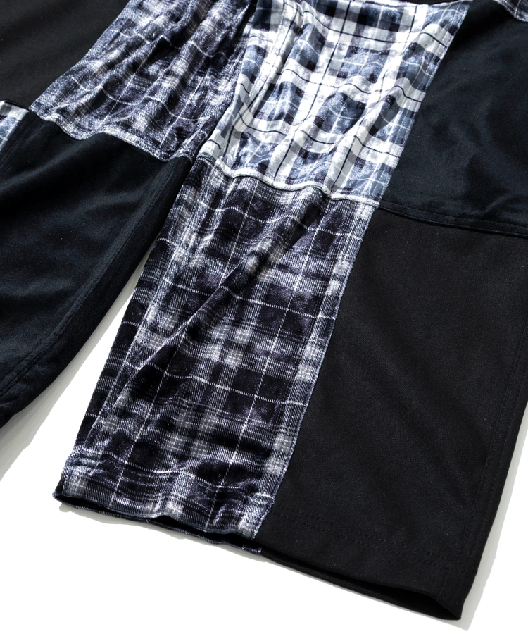 go slow caravan(ゴースローキャラバン) |ベロア×フランネルパッチワークパンツ (WOMENS)