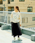 go slow caravan(ゴースローキャラバン) |ベロア×フランネルパッチワークスカート (WOMENS)