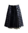 go slow caravan(ゴースローキャラバン) |ベロア×フランネルパッチワークスカート (WOMENS)