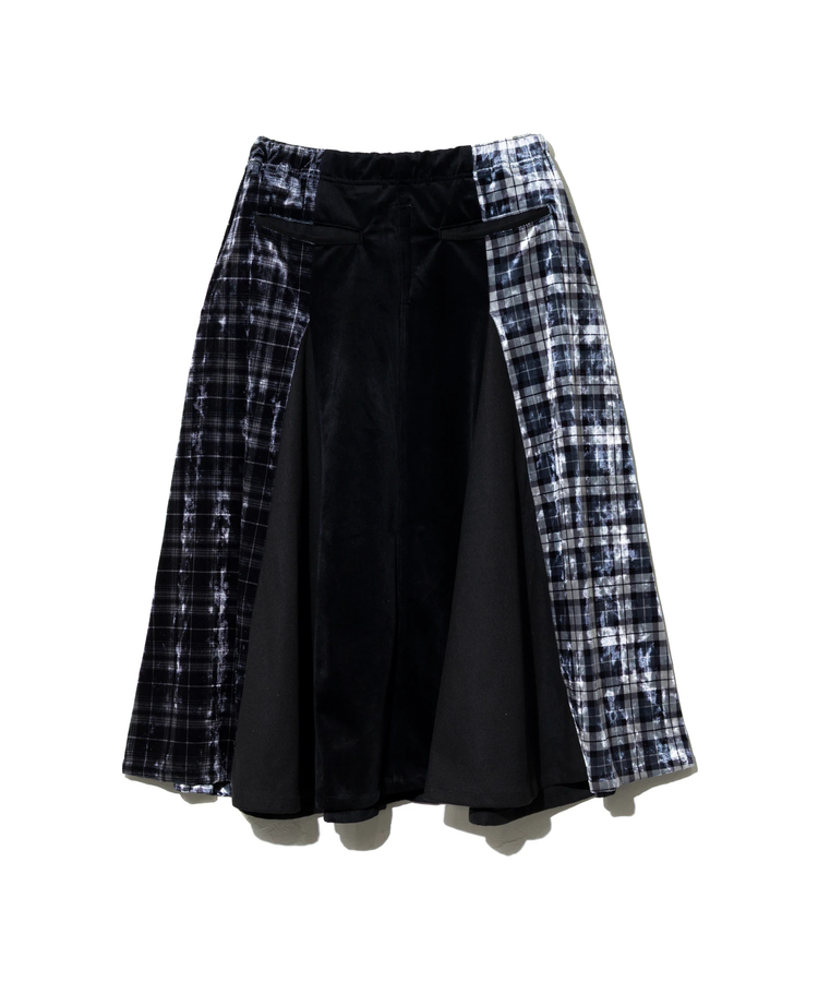 go slow caravan(ゴースローキャラバン) |ベロア×フランネルパッチワークスカート (WOMENS)