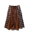 go slow caravan(ゴースローキャラバン) |ベロア×フランネルパッチワークスカート (WOMENS)
