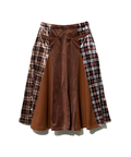 go slow caravan(ゴースローキャラバン) |ベロア×フランネルパッチワークスカート (WOMENS)