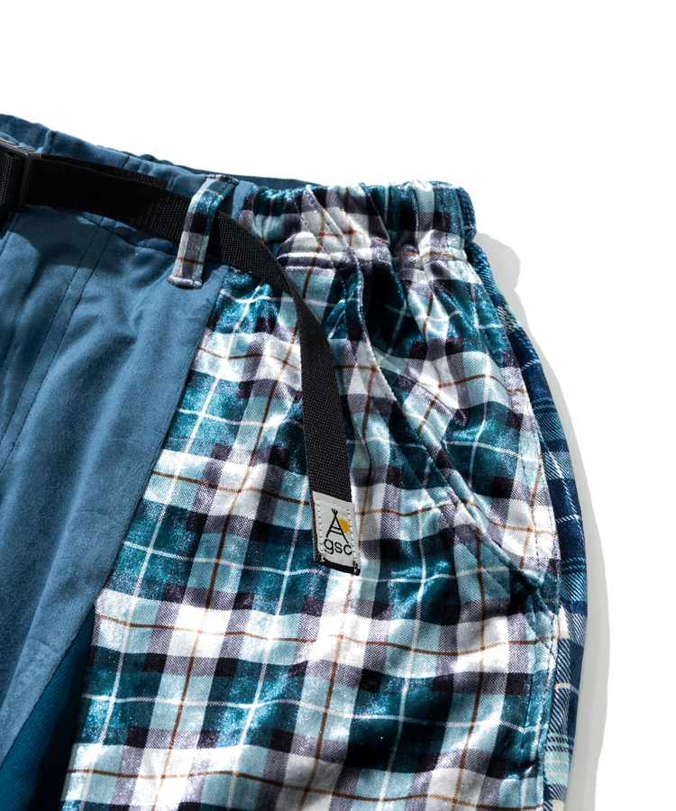 go slow caravan(ゴースローキャラバン) |ベロア×フランネルパッチワークスカート (WOMENS)