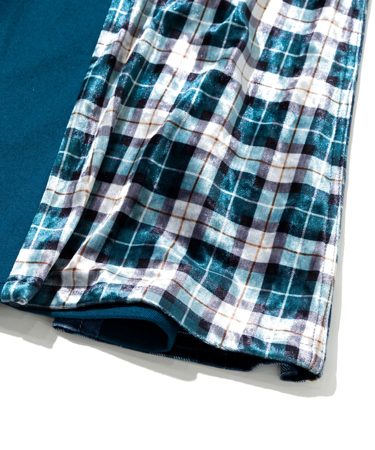 go slow caravan(ゴースローキャラバン) |ベロア×フランネルパッチワークスカート (WOMENS)